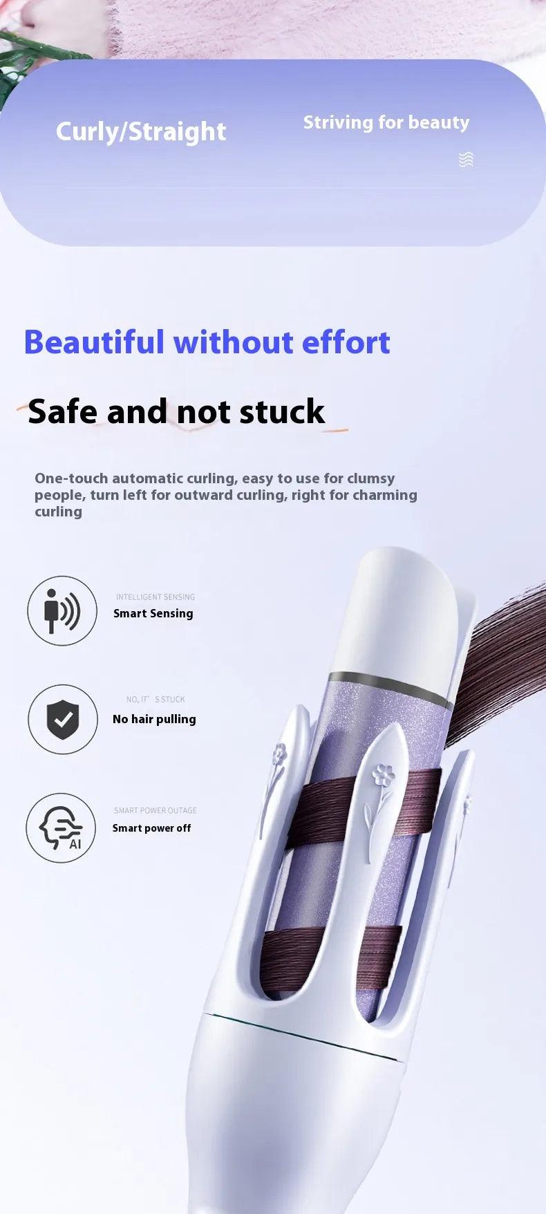 WoodFlows© Automatic Hair Curler with Dual-Purpose Anion Technology