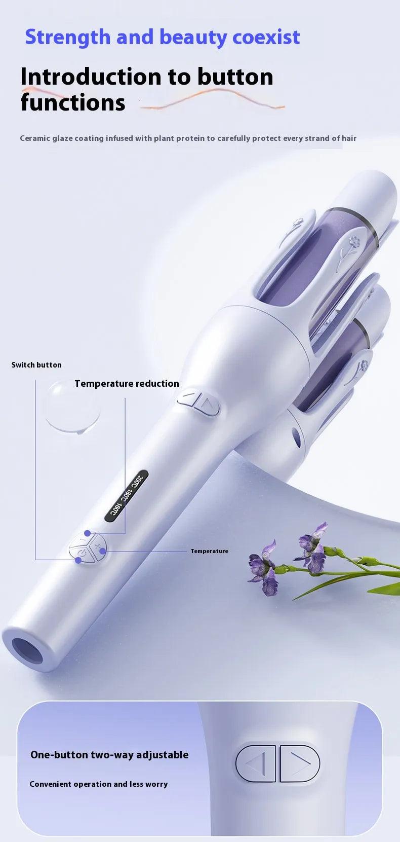 WoodFlows© Automatic Hair Curler with Dual-Purpose Anion Technology